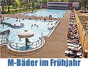 Sommerwetter in München: M-Hallenbäder bieten Schwimmvergnügen unter freiem Himmel (Foto: M-Bäder)